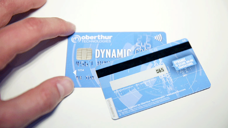 Dynamic Security Code Card By Oberthur Technologies