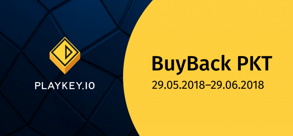 Decentralized gaming platform Playkey plans to buy back 2,000,000 PKT for up to 2.5 million dollars