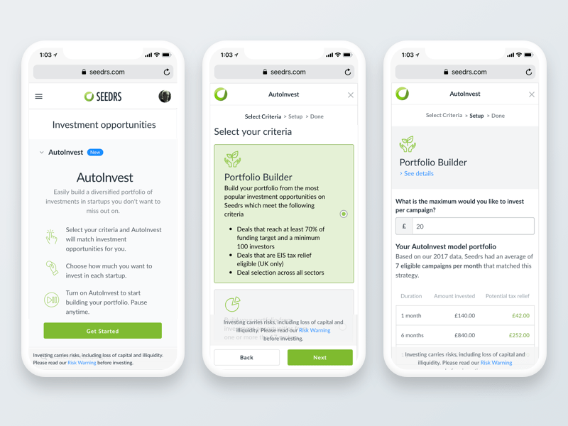 SEEDRS LAUNCHES AUTOINVEST: EQUITY CROWDFUNDING’S FIRST EXPANSION INTO AUTOMATION
