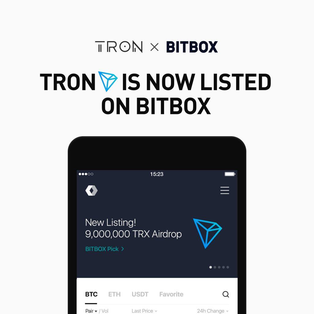 BITBOX Exchange Adds TRON (TRX), as LINE Expands Cryptocurrency Businesses
