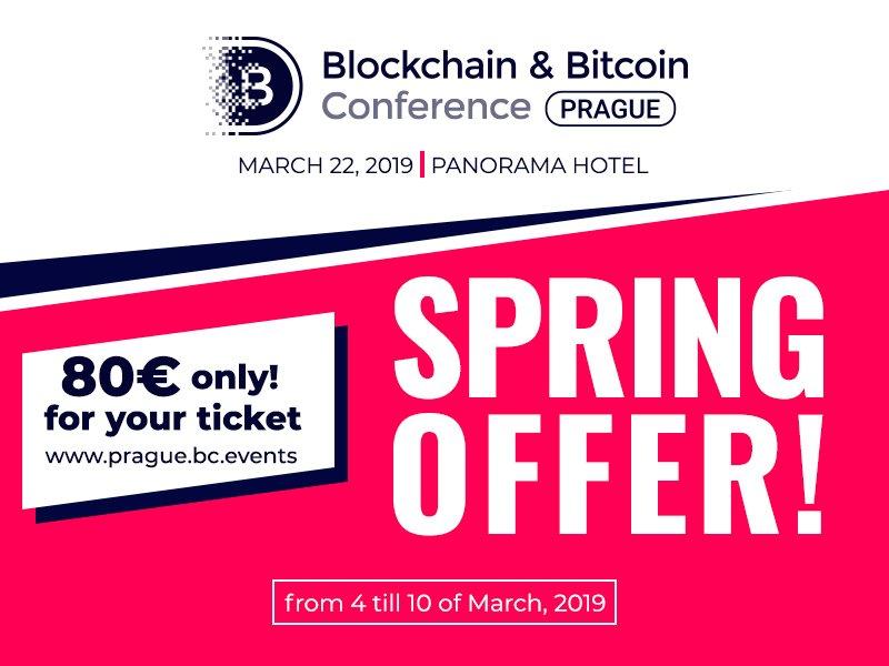 Celebrating March 8: tickets to Blockchain & Bitcoin Conference Prague at €80