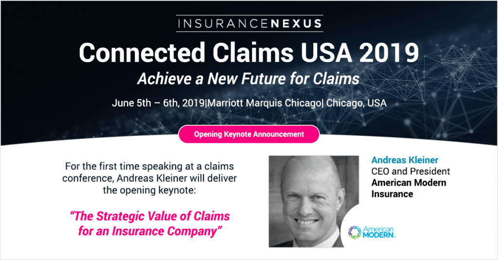 American Modern Insurance Group President & CEO Andreas Kleiner joins roster of expert speakers at Connected Claims USA 2019