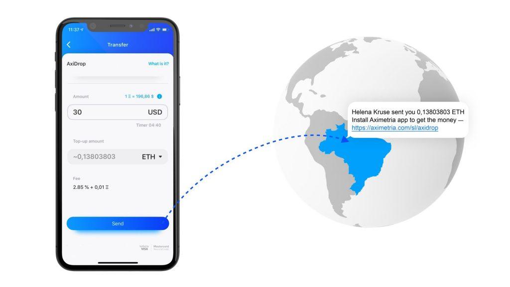 Aximetria Announces AxiDrop – the Industry’s First Technology to Make Instant and Secure Money Transactions in Crypto or Fiat