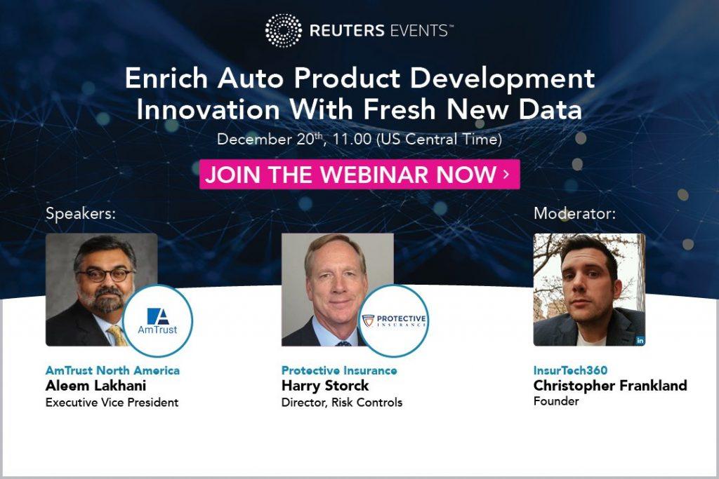 Reuters Events announces exclusive webinar on Auto insurance product development