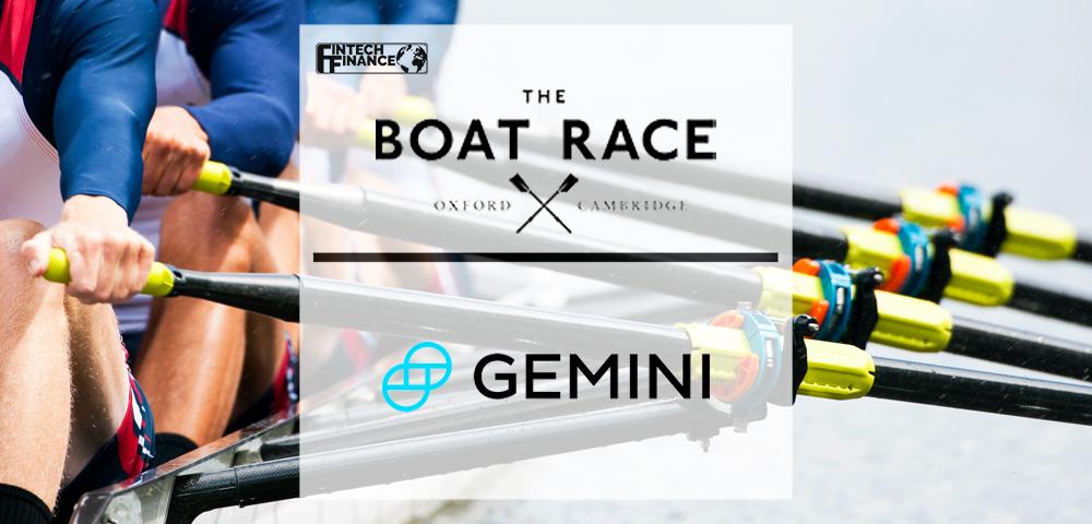 The Boat Race Signs Principal Partnership With Gemini | Fintech Finance