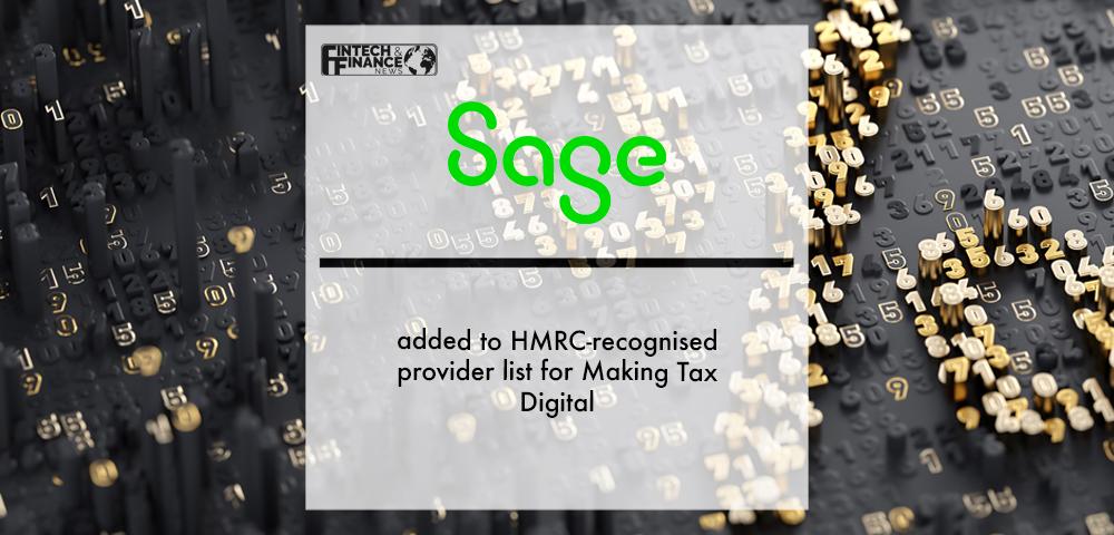 Sage added to HMRC-recognised provider list for Making Tax Digital | Fintech Finance