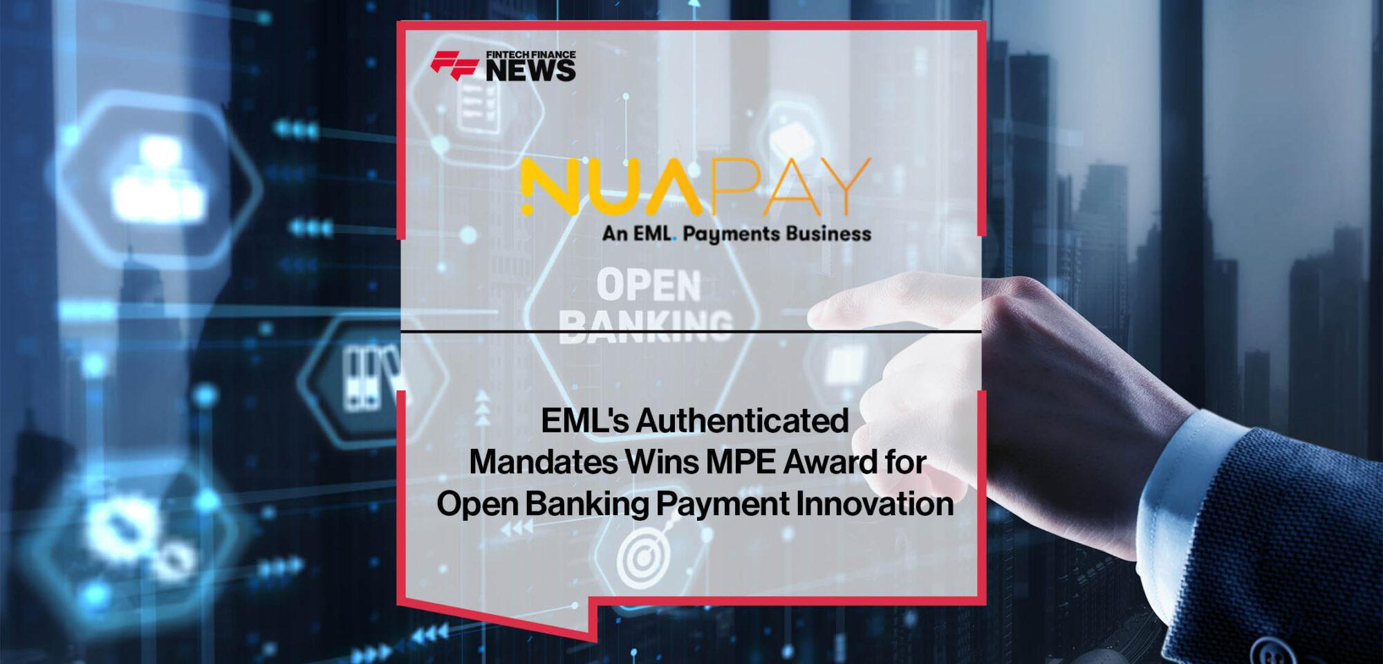 EML's Authenticated Mandates Wins MPE Award for Open Banking Payment Innovation