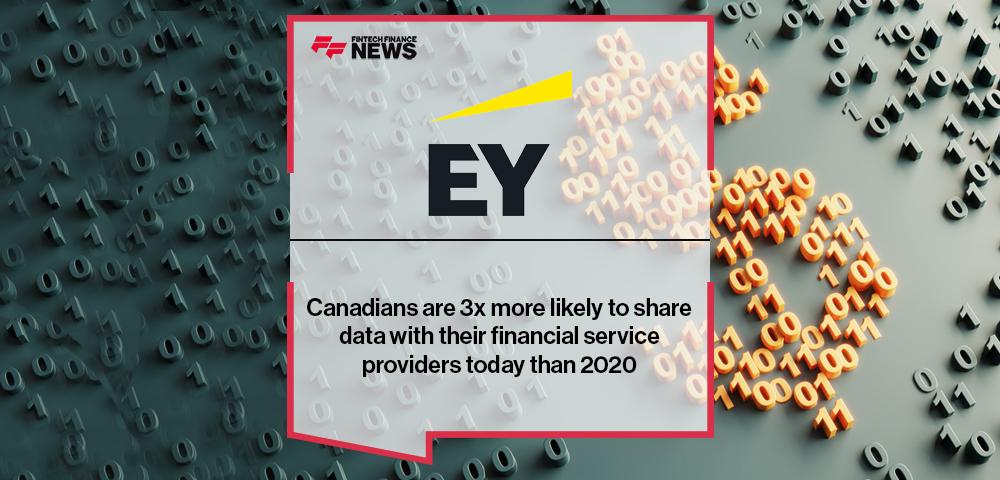 Canadians are 3x more likely to share data with their financial service providers today than 2020, finds EY survey
