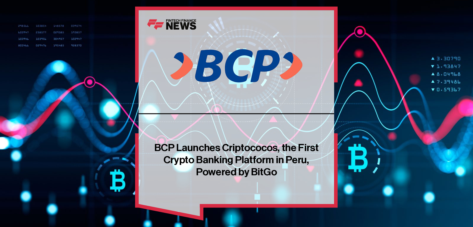 Banco de Crédito del Perú partners with BitGo to launch Criptococos, the first regulated banking platform in Peru for buying and managing crypto assets, with executives Lenin Tarrillo and Luis Ayala leading the initiative.