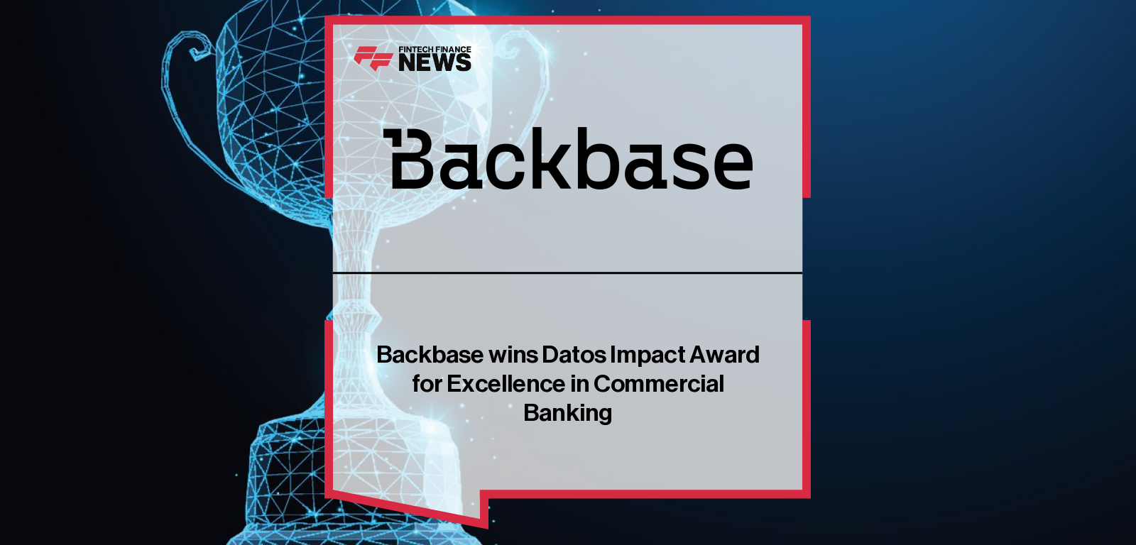 Chris Shayan, Head of AI at Backbase, accepts the 2025 Datos Impact Award for Excellence in Commercial Banking, recognizing Backbase’s AI-powered platform for transforming digital experiences in business banking.