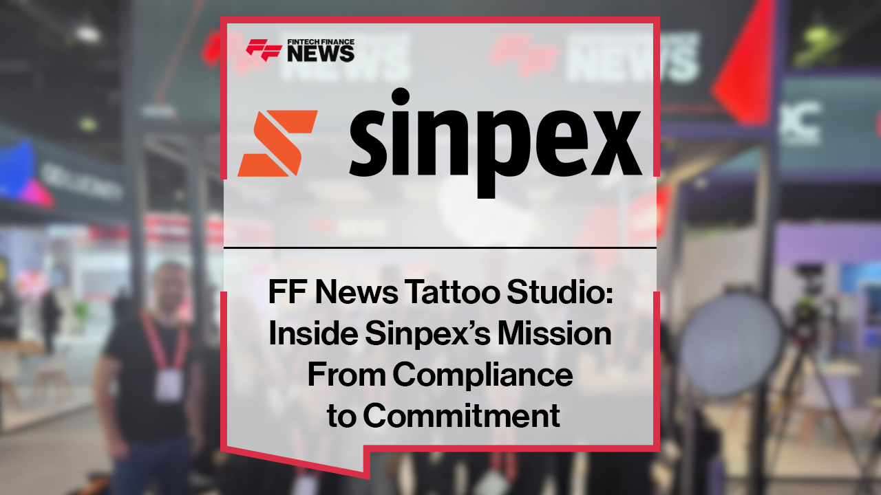 Leon Linde of Sinpex speaks at the FF News Tattoo Studio at Sibos 2025 about regulatory compliance, company culture, and Sinpex’s expansion across Europe.|Leon Linde of Sinpex at Sibos 2025 discusses European expansion and internal culture after getting a tattoo of the Sinpex logo at the FF News Tattoo Studio.