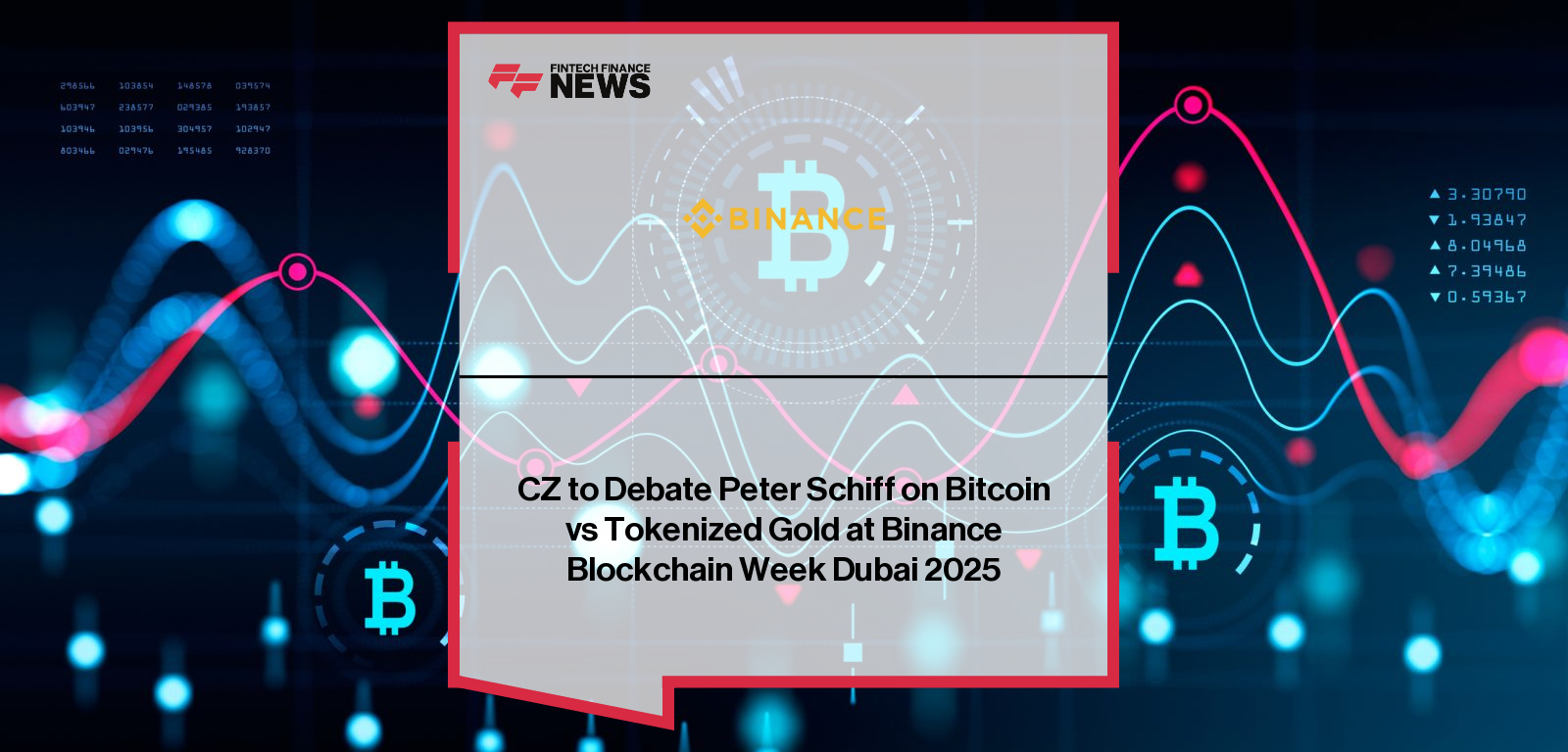 CZ of Binance and gold advocate Peter Schiff to debate Bitcoin vs tokenized gold at Binance Blockchain Week 2025 in Dubai, with insights from Binance CEO Richard Teng.