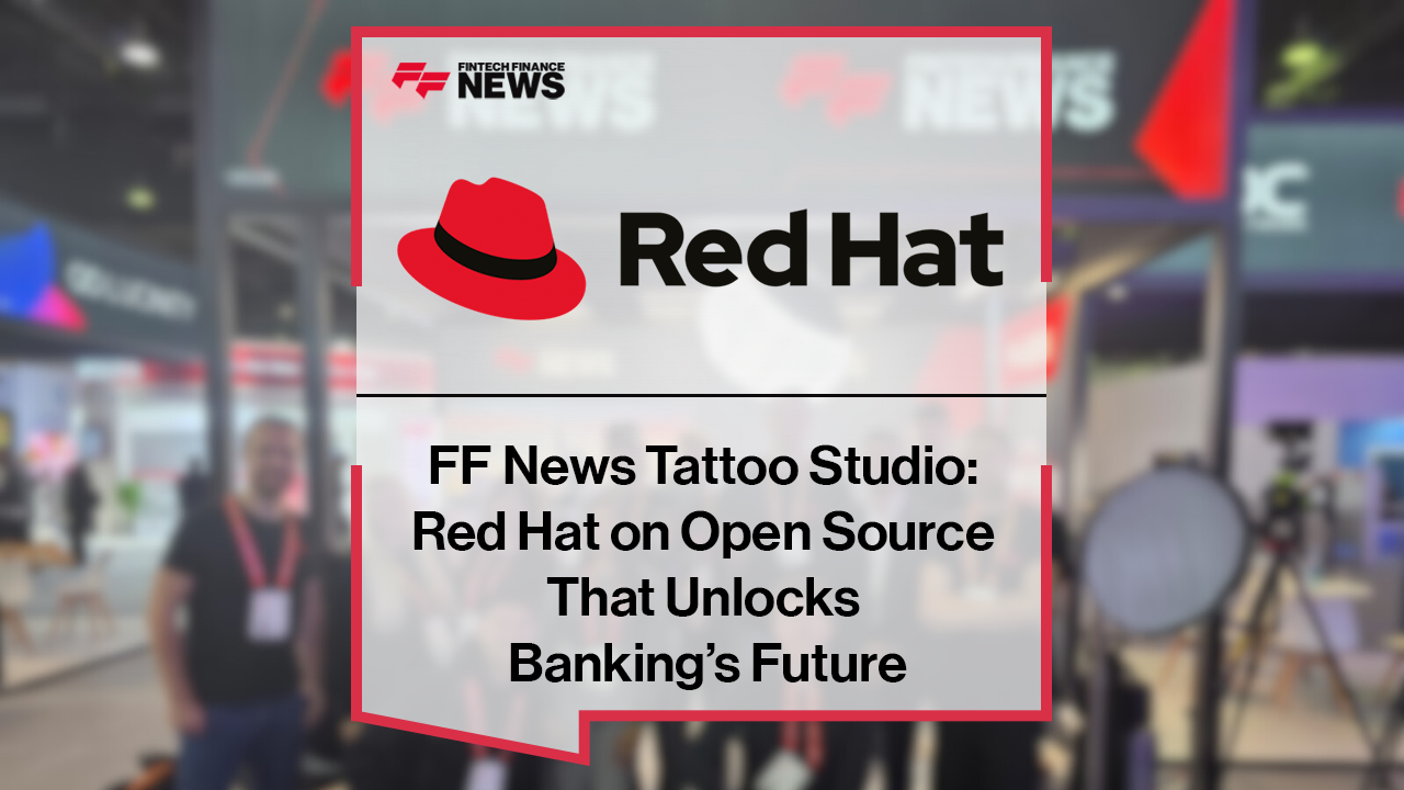 Armin Warda of Red Hat speaking at the FF News Tattoo Studio during Sibos 2025, discussing open-source banking technology and OpenShift strategy.|Armin Warda, Red Hat’s FSI Chief Technologist, shares OpenShift strategy for modernizing banking infrastructure at Sibos 2025.