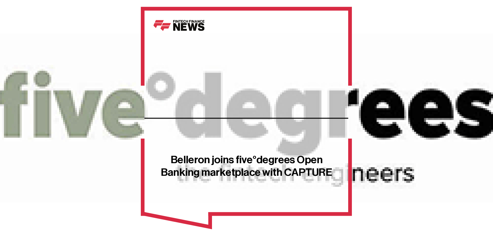 Belleron joins five°degrees Open Banking marketplace with CAPTURE