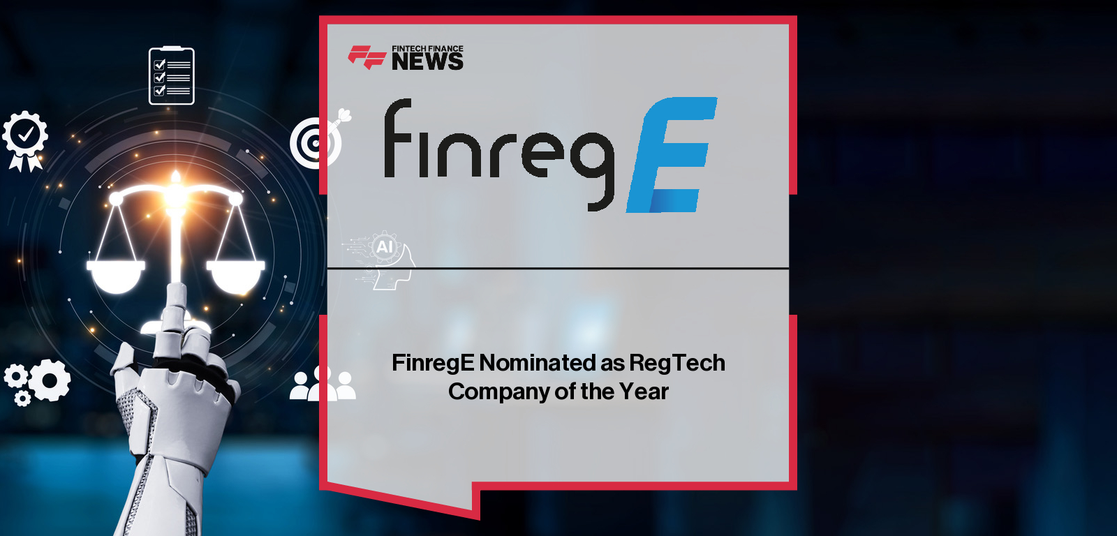 FinregE Nominated as RegTech Company of the Year